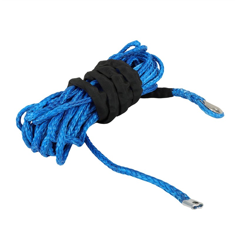 raseparter 5/16In x 50Ft 12000Lbs Blue Synthetic Winch Rope Cable