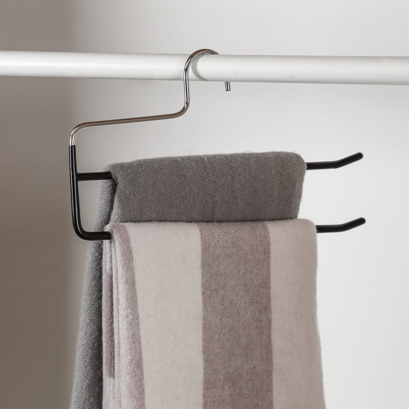 SHIMOYAMA Pants Hangers, 5 Pack, Double Rod Pant Hanger for