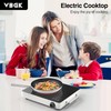 VBGK Electric Cooktop, 110V Touch and Knob Electric Stove Top,