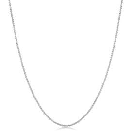 Kooljewelry Sterling Silver 1.1 mm Round Wheat Chain Necklace (16, 18, 20, 22, 24, 26 or 30 inch), Sterling Silver