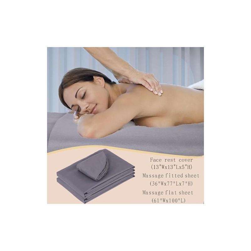 Kesfey Kesfey 3-Piece Microfiber Massage Sheet Set, Light and Soft,