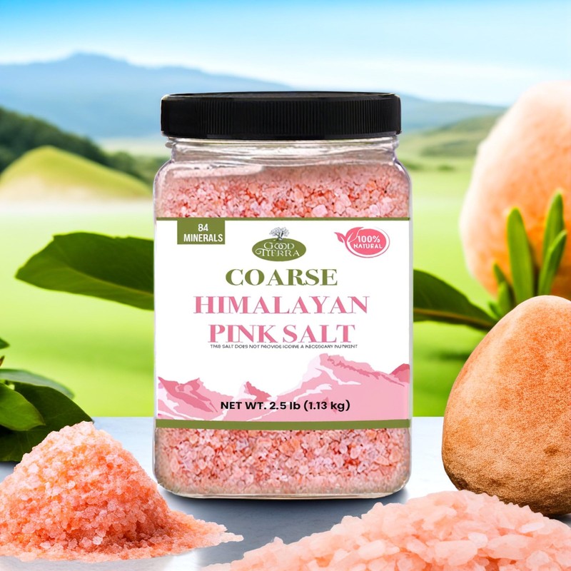 Good Tierra Himalayan Pink Salt in Jar - Coarse, 2.5