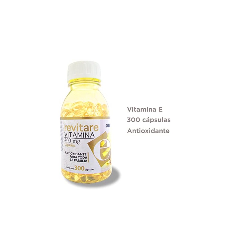 Revitare - Vitamina E Con 300 Cápsulas, 400 mg