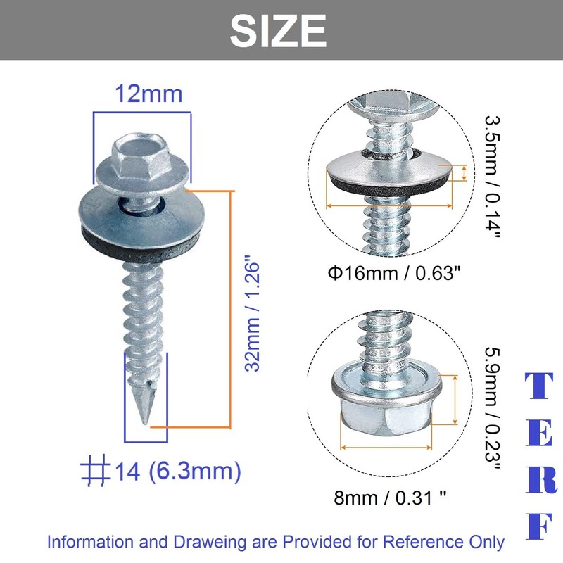 TERF® Thin Metal Corrugated Roofing Sheet to Timber Self Drilling