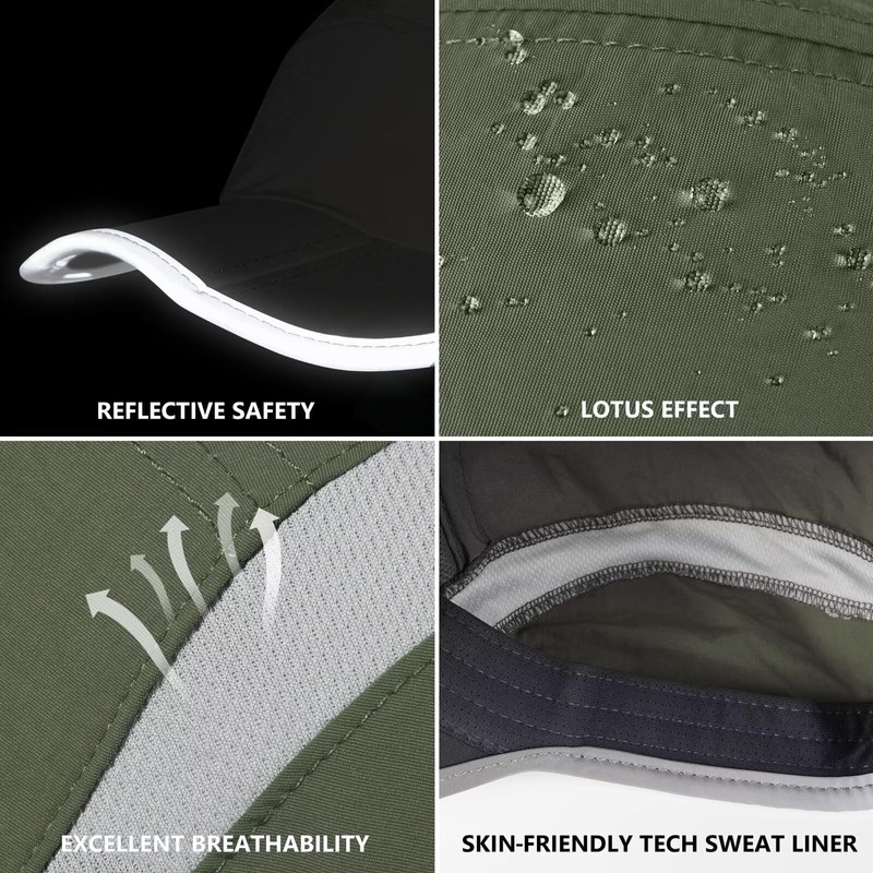 GADIEMKENSD Quick Dry Sports Hat Lightweight Breathable Soft Outdoor Run