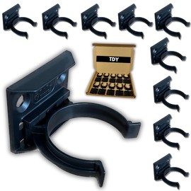 10 x Heavy Duty Kitchen Plinth Clips Kick Board Clips with Attaching Bracket, Black, Pack of 10
