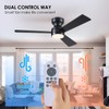 Asyko Ceiling Fans with Lights,46" Low Profile Ceiling Fan with
