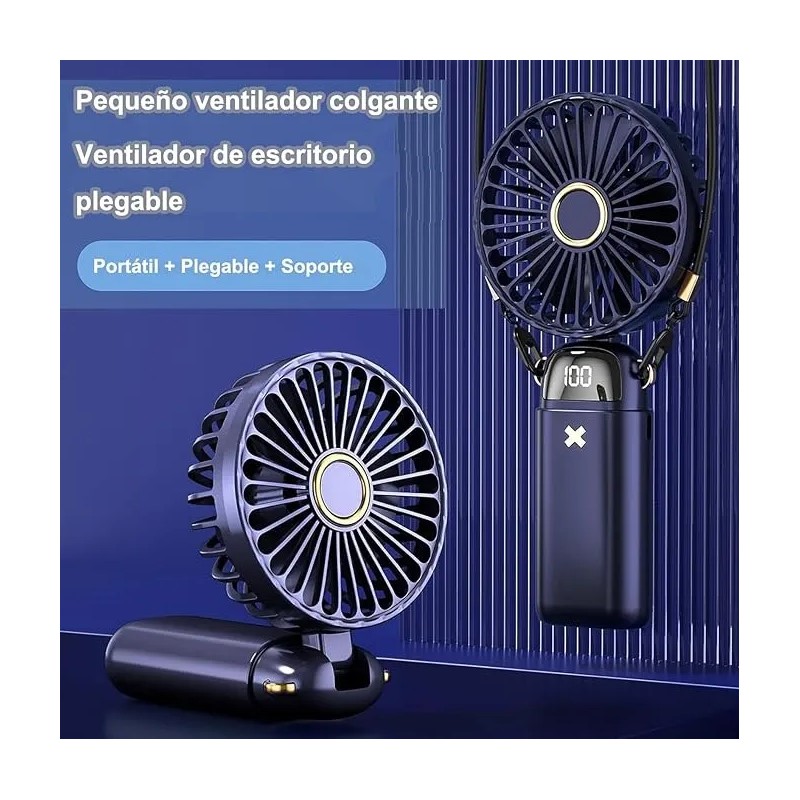 Mini Ventilador Portátil De Mano Recargable Por Usb,con Base