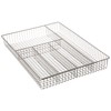 Spectrum Diversified Grid Silverware Tray, Large, Satin Nickel