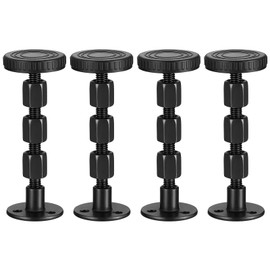 4 Pcs Headboard Stoppers, Adjustable Threaded Bed Frame Anti-Shake Tool, Wall Bed Stoppers for Headboard Bedside Antishake Support Stabilizer Fixer for Beds Cabinets Sofas Wall Floor (78-105mm)