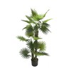 AMERIQUE 5 Feet Unique Tropical Fan Palm Tree Artificial Silk