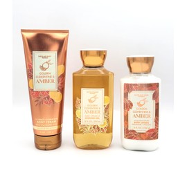 Golden Clementine & Amber Bath and Body Set, Body Cream, Shower Gel & Body Lotion