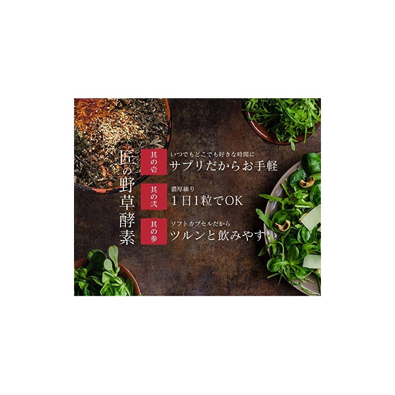 シードコムス 匠の野草酵素 サプリメント 乳酸菌 生酵素をカプセルに凝縮 (約1ヶ月分 30粒)