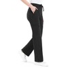 QBK Yoga Scrub Pants Women Mid Rise Yoga Work Pants-