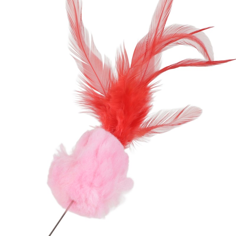 5pcs Funny Cat Stick Ergonomic Interactive Cat Feather Toy with