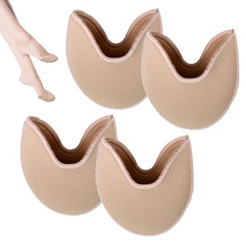 4 Pcs Ballet Toe Pads Ballet Pointe Shoe Forefoot Wrap Pads Half Pad Sponge Insoles Toes Point Wrapped Protector for Women (Short)