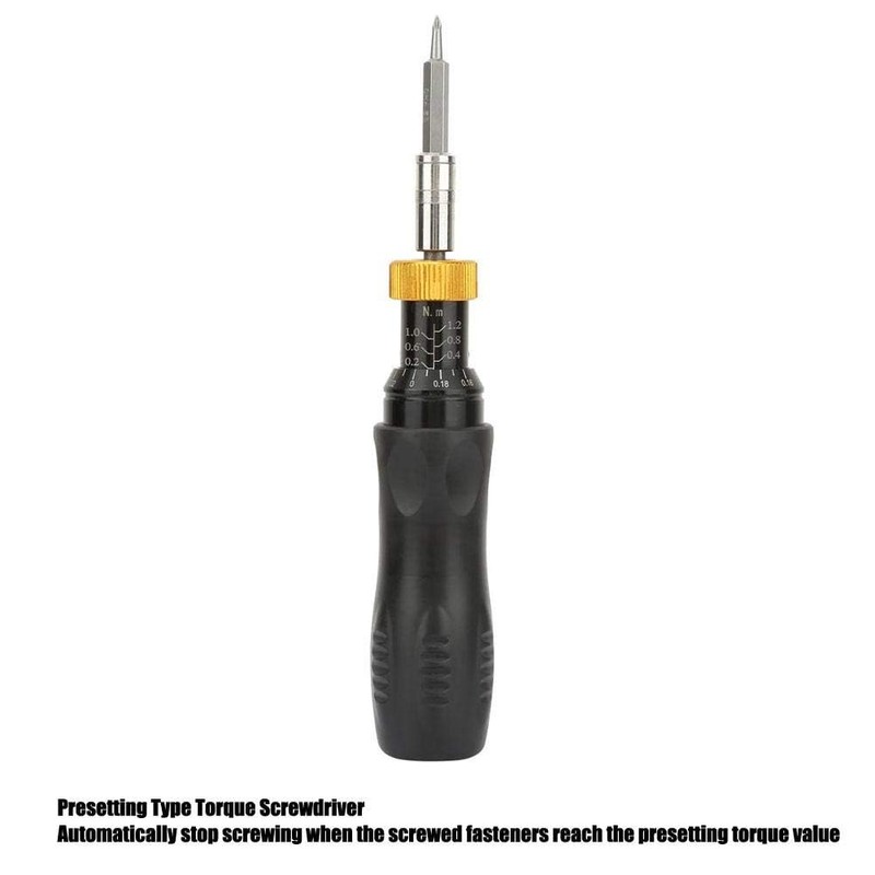 Risegun Torque Screwdriver 0.2-1.2 Nm, Adjustable Torque Screwdriver for Bicycle