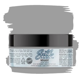 Dixie Belle Silk All-in-One Mineral Paint - Wharf (4oz) - Neutral Gray All-in-One Water Based Primer + Topcoat - Durable Furniture Paint - Low Reflective Finish