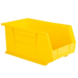 Hudson Exchange 15" x 8" x 7" Plastic Stackable Storage Bin and Hanging Container, Yellow