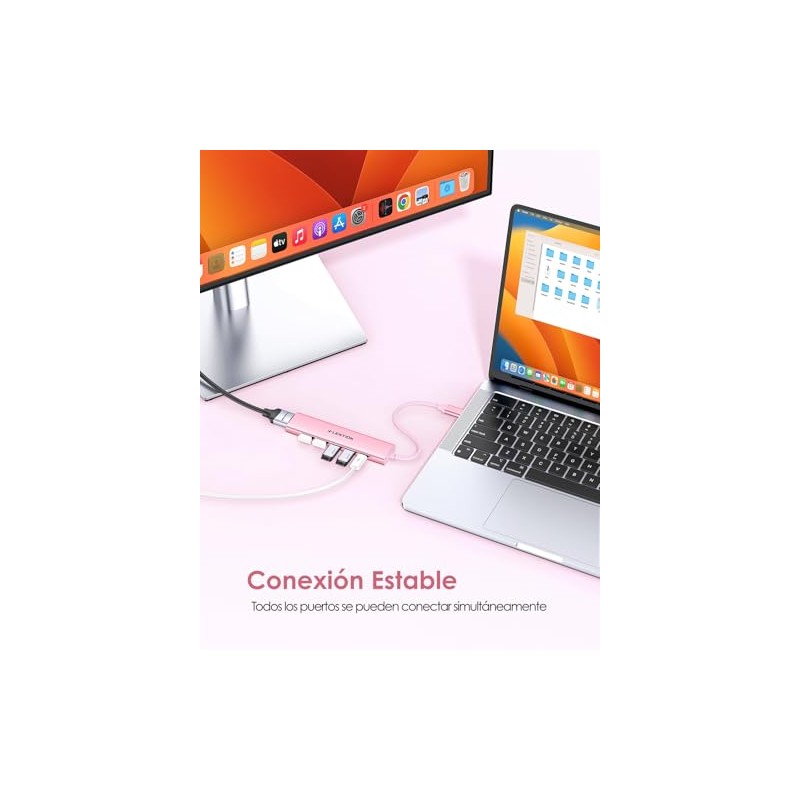 LENTION Hub USB C con HDMI 4K, PD 100W, USB-A