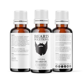 Aceite para barba sin perfume 1 oz. Suero de crecimiento del cabello para hombres bigote y aseo facial