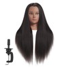 Hairginkgo Mannequin Head 26"-28" Super Long Synthetic Yaki Fiber Hair