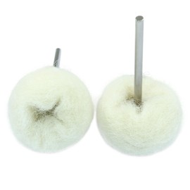 Rierdge 20pcs Cashmere Polishing Buffing Wheel, Buffing Wheel with 2.35mm×25mm Shank for Polishing Kit