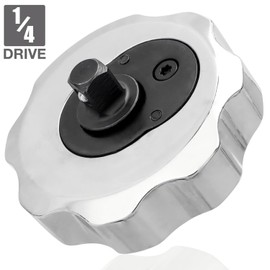 YAKAMOZ Mini Finger Ratchet Thumbwheel, 2 in 1 Stubby Thumb Ratchet Screwdriver 1/4 Drive Finger Socket Driver 1/4 Hex Bit Driver Palm Ratchet Wrench for Tight Spaces