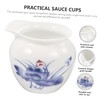 LABRIMP Ceramic Milk Gravy Boat Elegant Sauce Dispenser for Kitchen