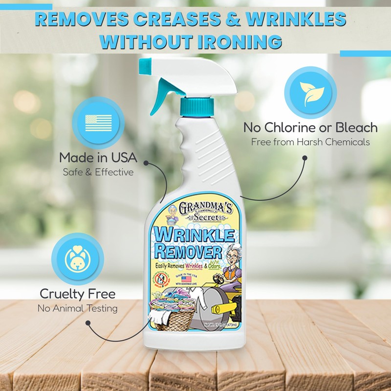 Grandma's Secret Wrinkle Remover Spray - Easily Removes Wrinkles &