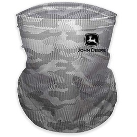 John Deere Gray Camo Neck Gaiter/Face Mask, One Size