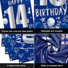 14th Birthday Decorations for Boys Girls, Blue Silver Happy 14th