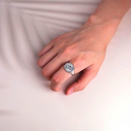 Inilbran Boho Evil Eye Ring Vintage Demon Eye Finger Rings Silver Eye Wrap Rings Eye Adjustable Stacking Rings Jewellery for Women and Girls, Zinc