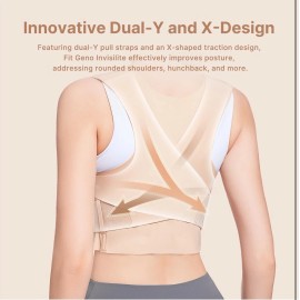 Fit Geno Posture Corrector for Women Invisilite Invisible Lightweight Back Brace