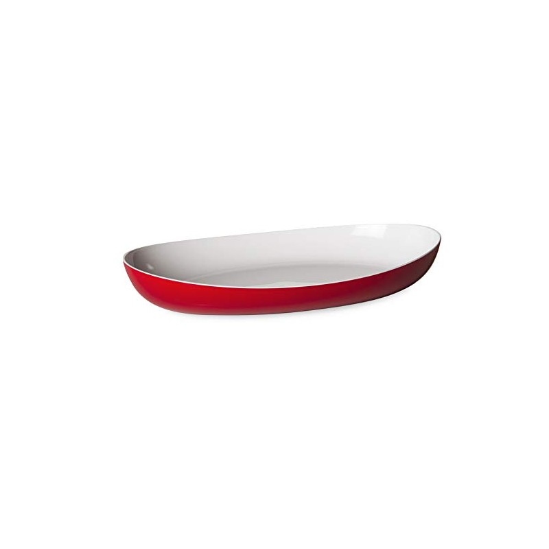 Omada Design Servierteller/Backplatte aus Zweifarbigem Beständigem Kunststoff, Made in Italy,