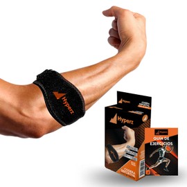 Hyperz - Codera para Epicondilitis Codera Tenista Ortopédica para Codo de Tenista, Banda Epicondilea Banda para Soporte Codo de tenista tendinitis Padel Accesorios