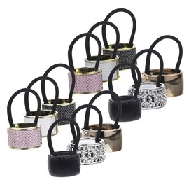 WOONEKY 12pcs Decorative Ponytail Hair Ties Versatile Hair Styling Accessories for Parties Weddings Everyday Use