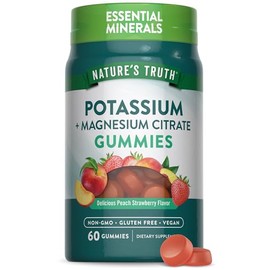 Natures Truth Citrato de Potasio  Magnesio 60 Gomitas Veganas Suplemento Alimenticio Sin OMG Sin Gluten                                               