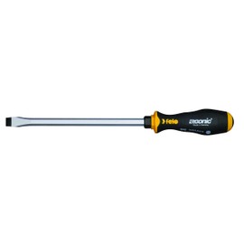 Felo Ergonic 450 Screwdriver with Continuous Blade and Impact Cap 12.0 x 2.0 mm, Handle mm: 112 x 39, Slotted Screwdriver