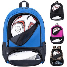 Himal Outdoors Soccer Bag-Backpack for Soccer,Backpack for Football & Volleyball & Handball,Sports Bag with Separate Cleat:_Blue
