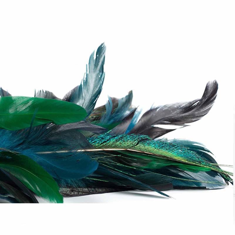 2 Pack Blue Peacock Christmas Decorations, 18.9 Inch Artificial Peacock