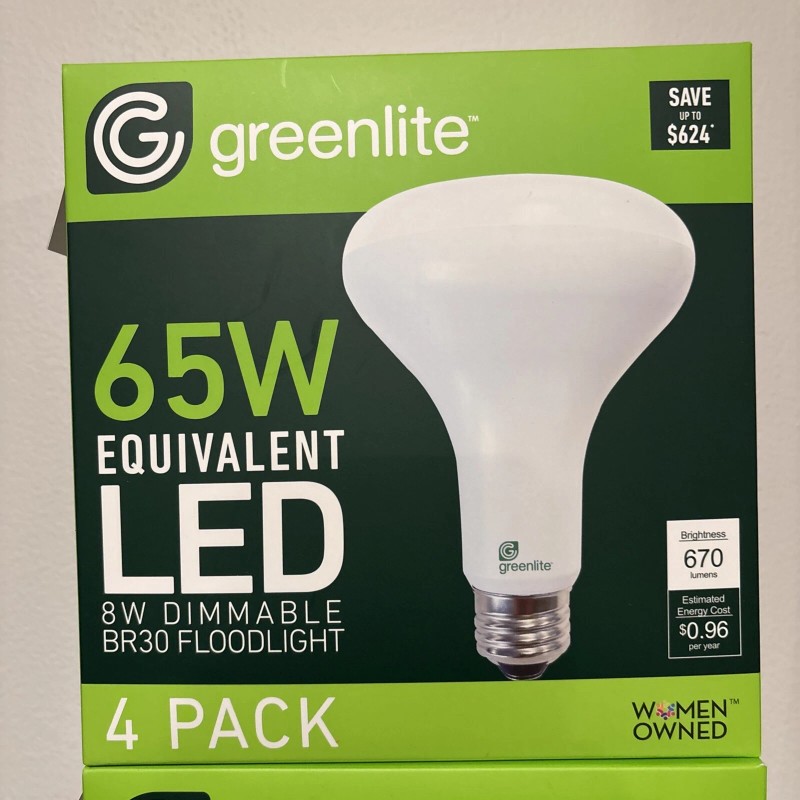 GreenLite Bulbs 8W LED 65W Equivalent Dimmable Floodlight 2 Of