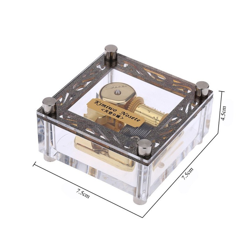 YouTang(TM) Acrylic Cubic Musical Box Windup Music Box with Melody