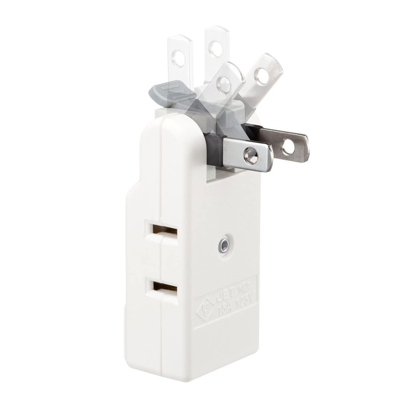 Sanwa Supply TAP-B57W Power Tap, 3 Outlets, 2 Pins, Easy