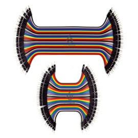 GenBasic 80 Piece Male to Male 4 and 8 Inch Solderless Ribbon Dupont-Compatible Jumper Wires for Breadboard Prototyping