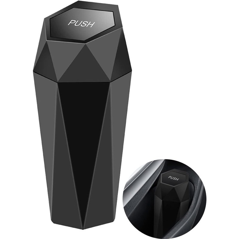 YITIKA Car Trash Can 2 Pack, 780 Gallon Capacity, Red+silver+Black,