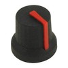 Soft Touch KNOB, Rubber, BLK/RED, 16.2MM, Cabinet Hardware, Door Hardware,