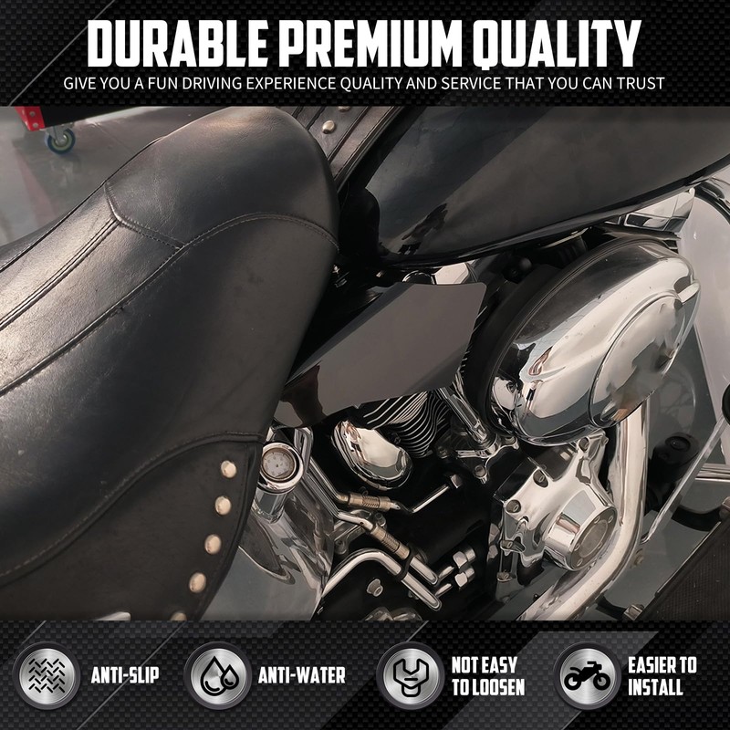 cooideamoto Motorcycle Air Heat Deflector Air Deflector Reflective Saddle Shields