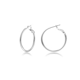 Sterling Silver Hoop Earrings Gold Silver Large Hoop Earrings For Women 14K Real Gold Plated Big Thin Hoop Earrings Hypoallergenic Circle Endless Hoop Earrings 20/30/40/50/60/80mm for women