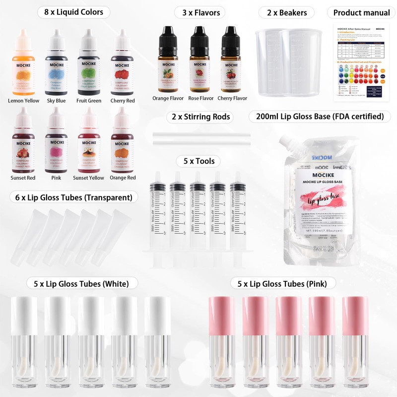 MOCIKE DIY lip gloss making kit for Girl Gifts -